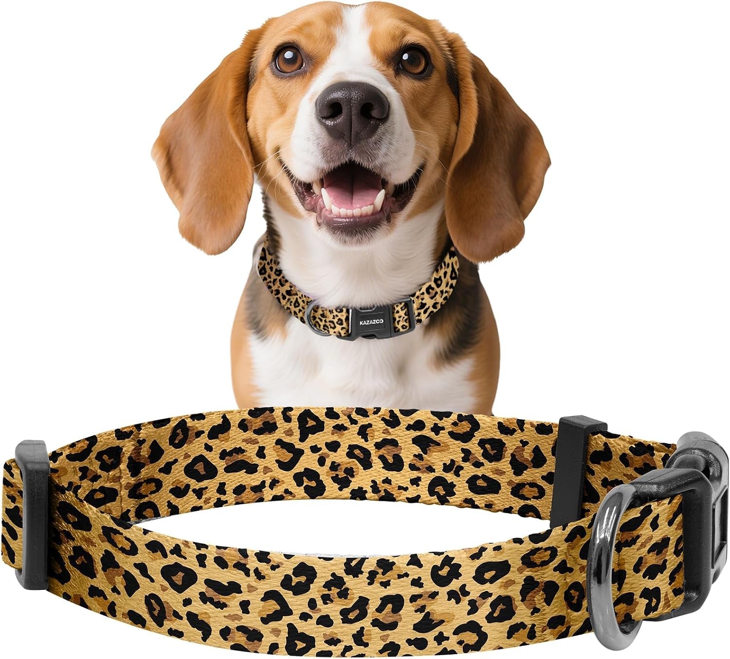 kazazoo-dog-collar-cute-and-soft-nylon-puppy-collar-girl-dogs-adjustable-purple-dog-collars-for-medium-dogs-purple-flowers-m