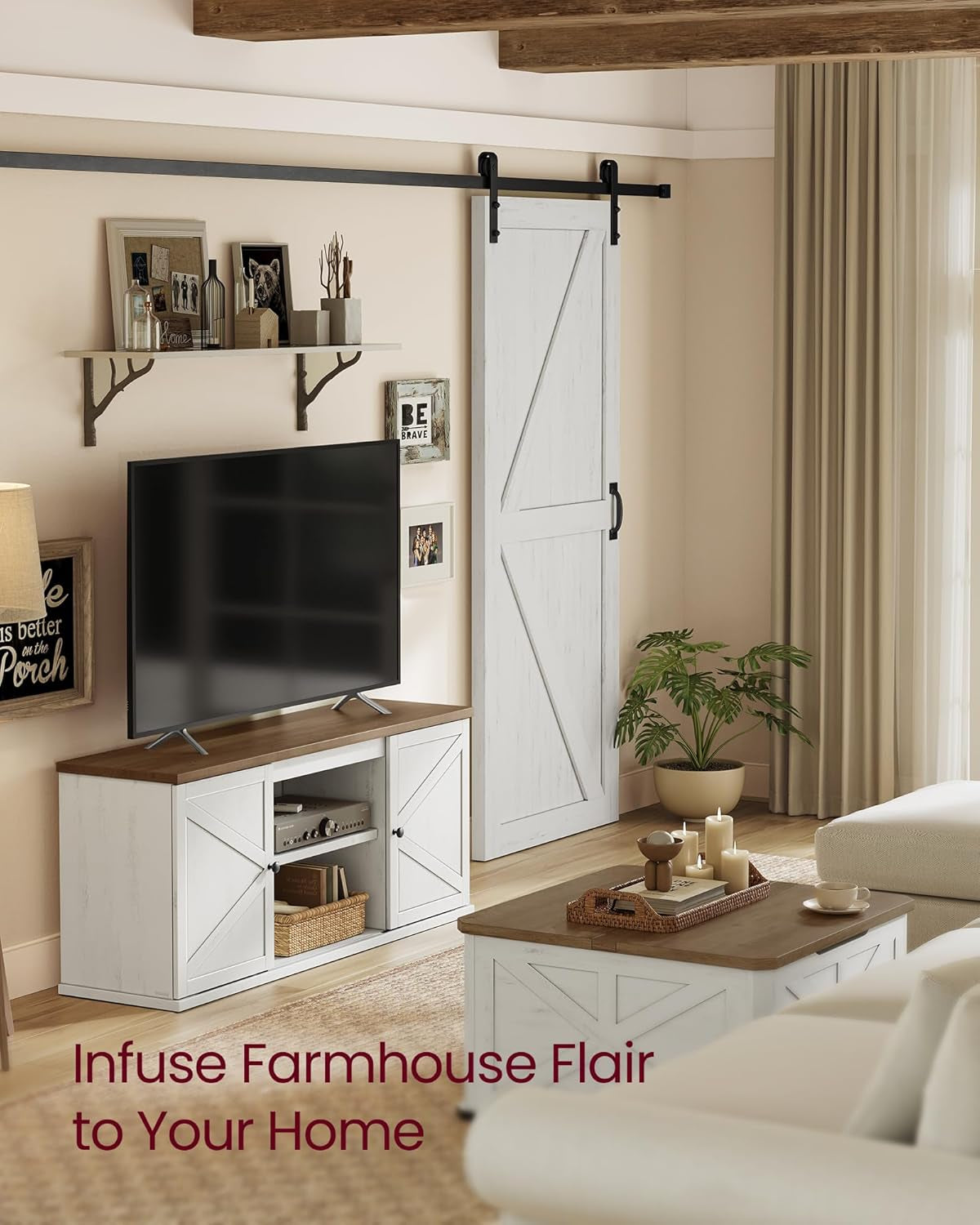 vasagle-farmhouse-tv-stand-for-tvs-up-to-65-inches-entertainment-center-with-storage-cabinets-and-sliding-barn-doors-media-console-table-for-living-room-rustic-white-and-honey-brown-ultv535w01