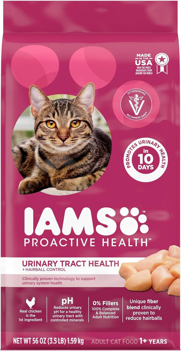 IAMS Proactive Health Urinary Tract Health Dry Cat Food, Chicken, 22 Lb | Veterinarian-Recommended, Real Chicken #1 Ingredient, Reduces Urinary Ph, Antioxidants, Antioxidants for Immune Support11