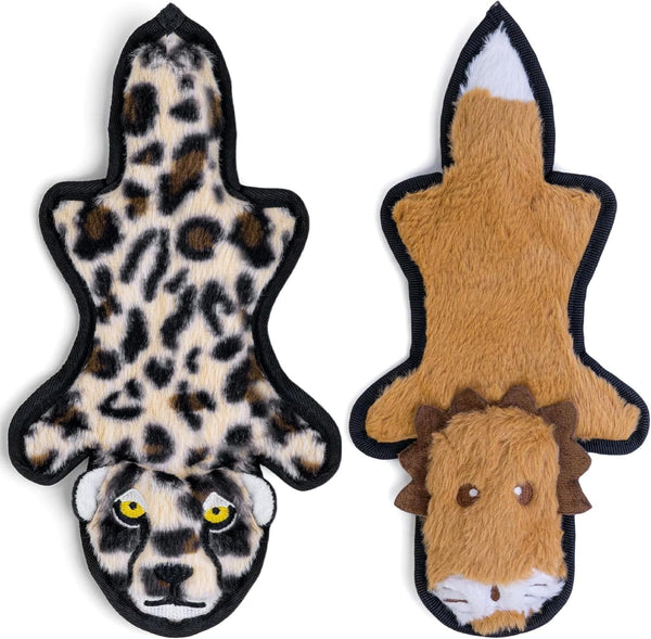 SHARLOVY No Stuffing Dog Toys Crinkle Squeaky, Long Lasting Chews for Aggressive, Durable Plush Dog Puppy Chew Toys for Teething, with 6 Tough Layers for Small Medium Large Breed-5Pack,Large9