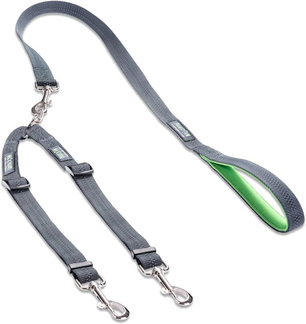 Mighty Paw Double Dog Leash, No Tangle Adjustable Split Lead for Two Dogs | Fits 0-100 Lb, 16-24 in Range, Reflective Stitching, Waterproof, Neoprene Padded Handle11