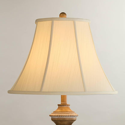 Pre-Assembled Ginna Creme Extra Large Bell Lamp Shade 9X18X13 (Spider) | 9" Top X 18" Bottom X 12.5" High X 13" Slant Replacement for Table + Floor Lamps Harp + Finial5