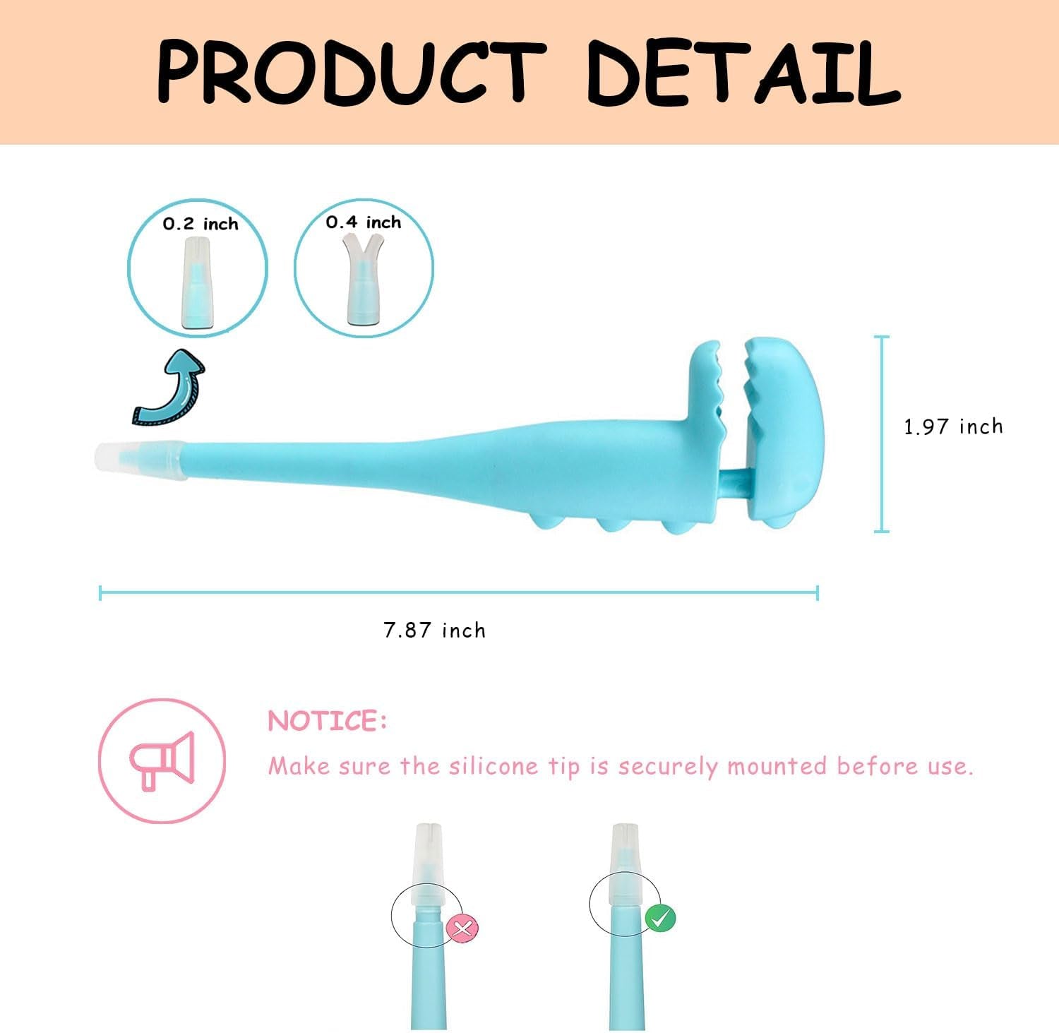 dinosaur-pet-pill-shooter-for-cats-and-dogs-soft-silicone-tip-medicine-dispenser-for-pills-capsules-reusable-animal-pill-gun-pet-pill-dispenser-2-silicone-tips-for-cats-puppies-and-small-animals-medicine-pill-pusher