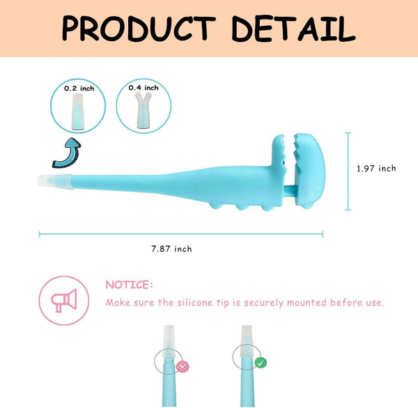 Dinosaur Pet Pill Shooter for Cats and Dogs - Soft Silicone Tip Medicine Dispenser for Pills & Capsules - Reusable Animal Pill Gun | Pet Pill Dispenser, 2 Silicone Tips, for Cats, Puppies and Small Animals, Medicine Pill Pusher6