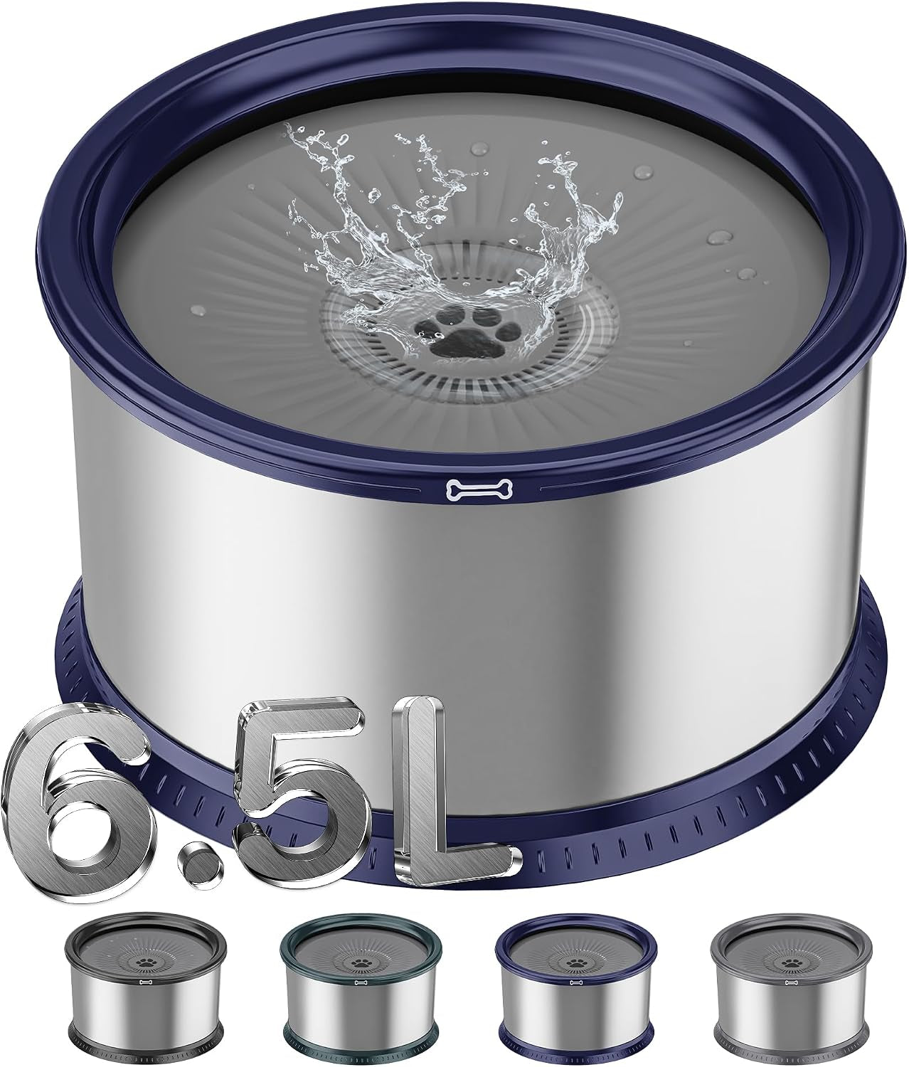 1-6-gallon-dog-water-bowl-6-5l-220oz-stainless-steel-no-spill-water-bowl-for-large-dogs-super-large-capacity-splash-proof-pet-slow-drinking-water-bowl-with-anti-slip-mat-for-mess-drinkers