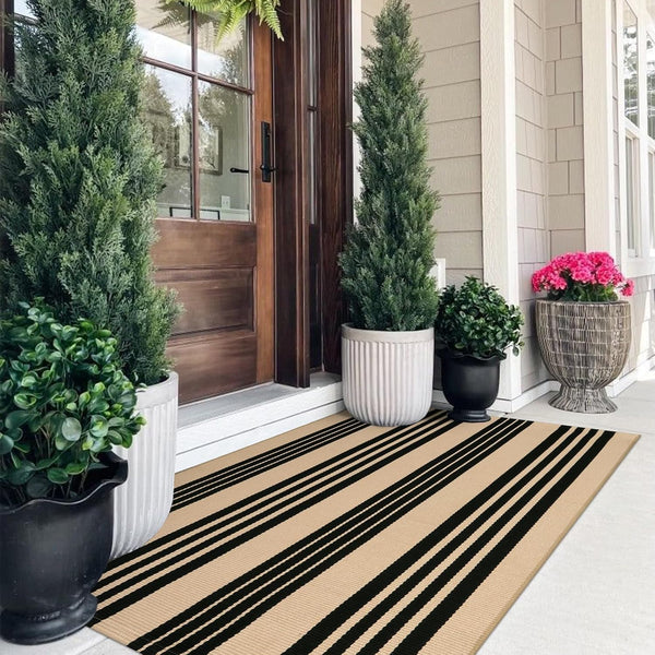 Front Door Mat 24"X51", Striped Porch Rug Outdoor Door Mat Fall Decor | Machine Washable Front Door Rug Welcome Door Mats outside Entrance Indoor Outdoor Rugs Cotton Woven Entry Rug for Porch/Patio8