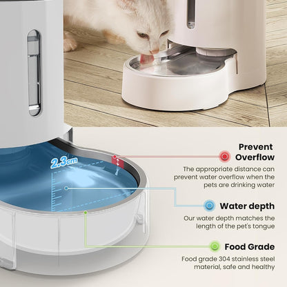 CZPET 4L Pet Water Dispenser without Electricity Unplugged Automatic | Water Bowl Dispenser, Gravity Water Dispenser for Cats Water Self Feeder Dog Fountain Dogs Bowl Bottles for Kitten Puppy4