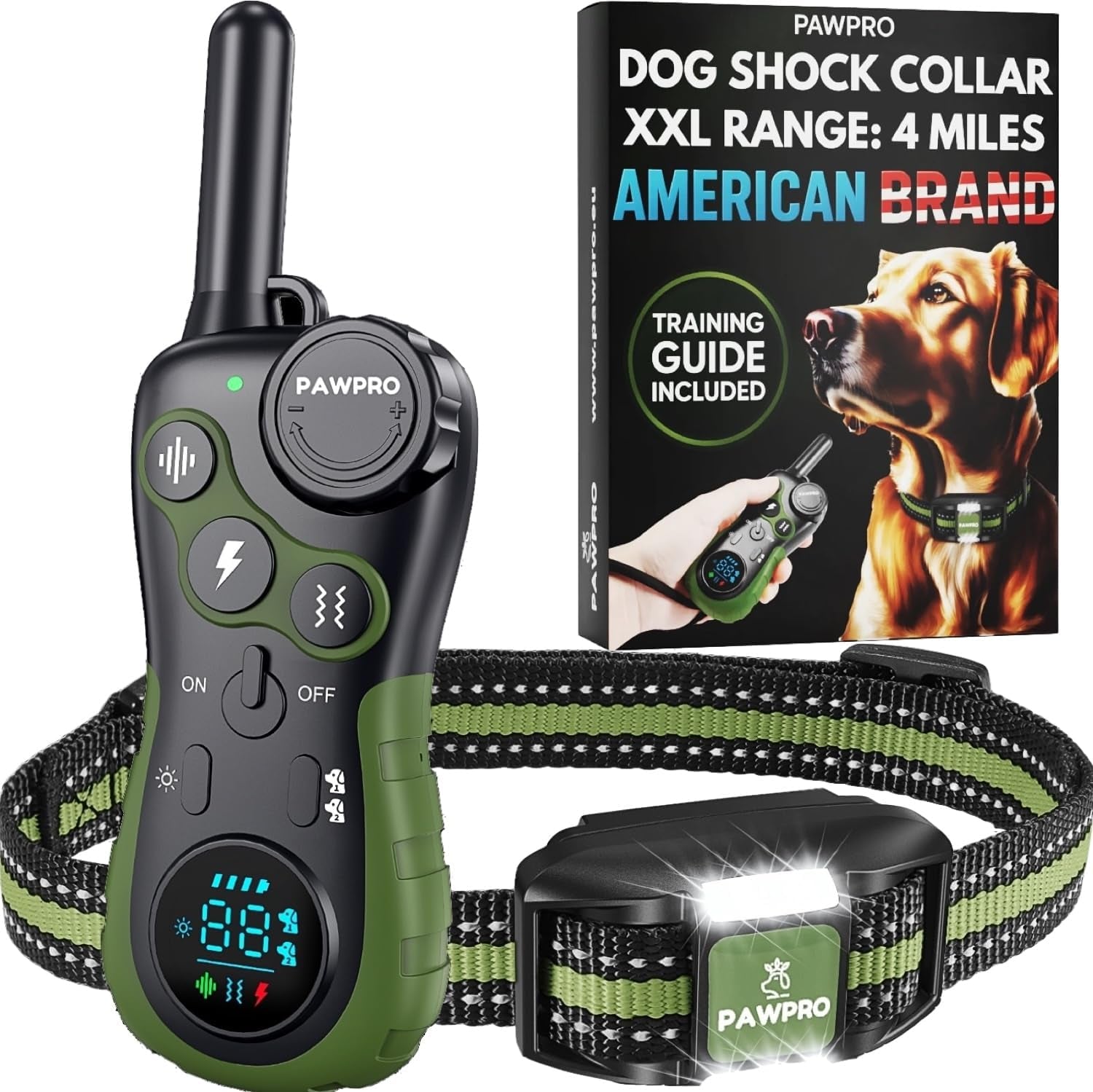 dog-shock-collar-with-remote-unmatched-4-mile-range-night-light-mode-training-guide-included-124-training-levels-4-modes-beep-vibration-shock-waterproof-rechargeable-fits-all-dogs-1-collar