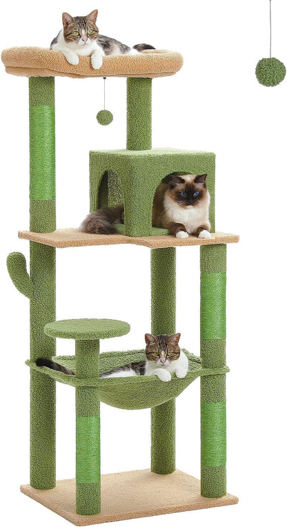 MUTTROS Mushroom Cat Tree Tower with Removable Scratcher, Large Hammock, Condo, Perch, 3 Sisal Posts – Multi-Level Cat Tree for Indoor Cats, Cute Cat Tower for Small Space Homes22
