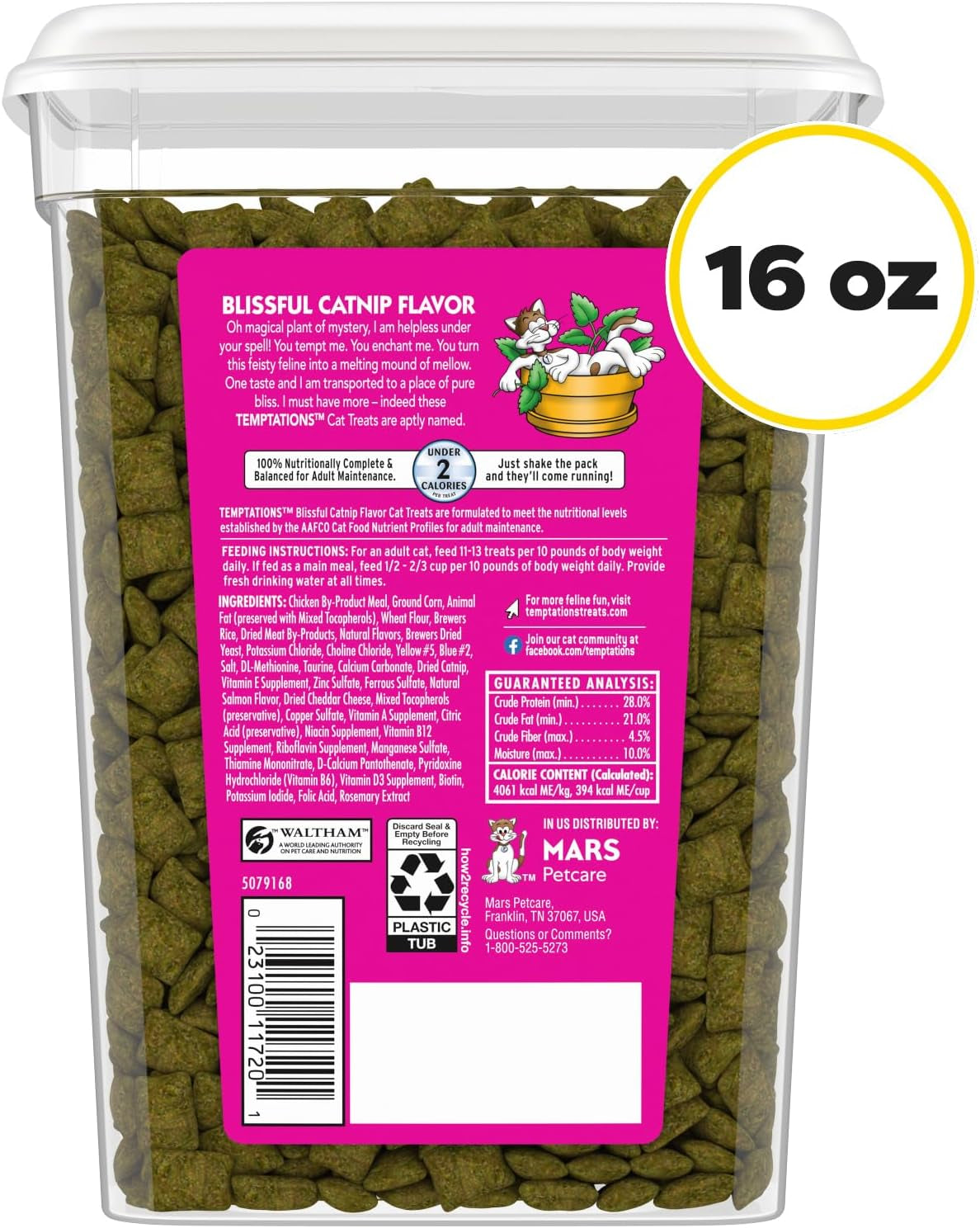 temptations-classic-crunchy-cat-treats-blissful-catnip-16-oz-under-2-calories-per-treat-crunchy-outside-soft-inside-resealable-tub-snack-or-food-topper-100-complete-balanced