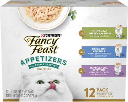 Purina Fancy Feast Seafood Classic Pate Variety Pack, 3 Oz Cans, 30-Pack10