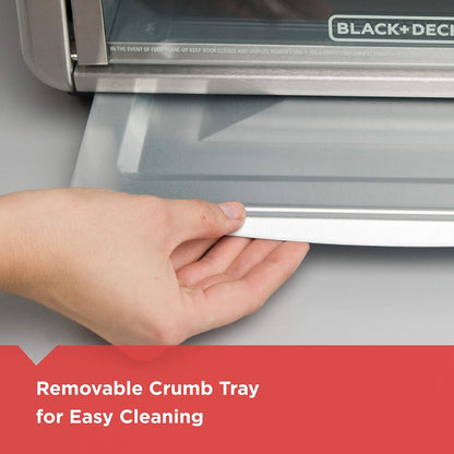 Black+Decker Countertop Convection Toaster Oven, 8 One-Touch Cooking Functions, Stainless Steel5