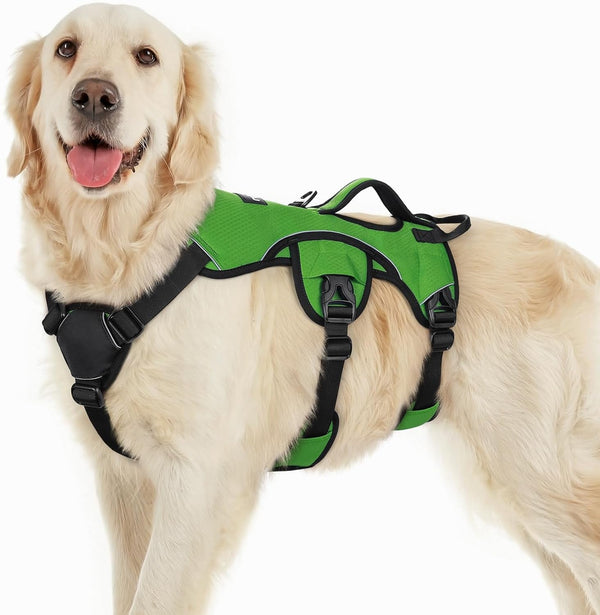 Rabbitgoo Escape Proof Dog Harness for Large, No Pull with Lift Handle | No Escape, Full Soft Padded, Reflective Adjustable Vest, Leash Clip for Walking Hiking Training, Black, Large16