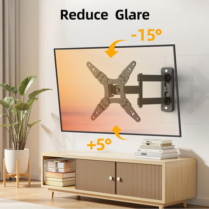 32+ 40 Inch Full Motion TV Wall Mount for 13-43" Tvs & Monitor, 360° Rotating Small TV Mount Bracket, Articulating Swivel Tilting Extension, Max VESA 200X200Mm, Single Studs, 55 Lbs4