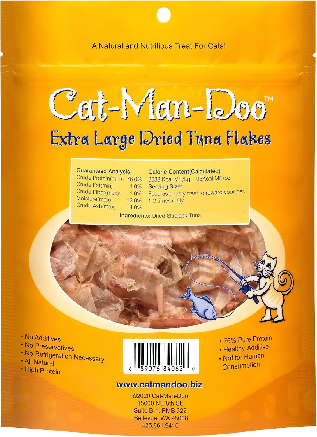 cat-man-doo-bonito-fish-flakes-1-oz-bag-healthy-single-ingredient-high-taurine-high-protein-cat-treat-dog-treat-food-topper-premium-quality-wild-caught-bonito