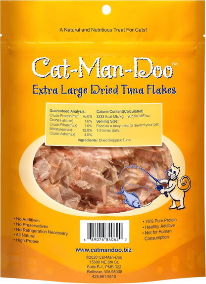 Cat-Man-Doo | Bonito Fish Flakes | 1 Oz.Bag | Healthy, Single Ingredient, High Taurine, High Protein Cat Treat, Dog Treat, Food Topper, Premium Quality, Wild Caught Bonito2