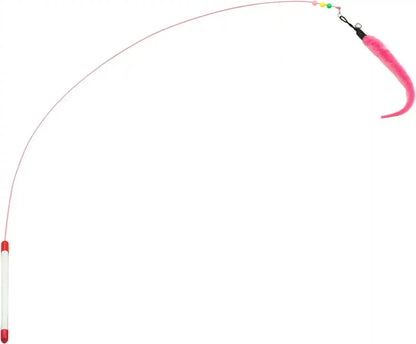 Fashion'S Talk Feather Wire Wands Kitten Toys Worm Teaser Wand Cat Toy with Replacement Pack6