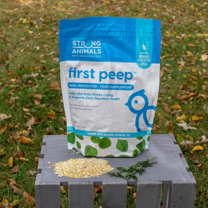 First Peep Chick Feed Supplement with Oregano Oil 2 Lb | Non-Medicated, Organic Oregano Oil, Kelp & Prebiotics, Helps Chicks Start Eating Sooner, Supports Early Digestive Health4