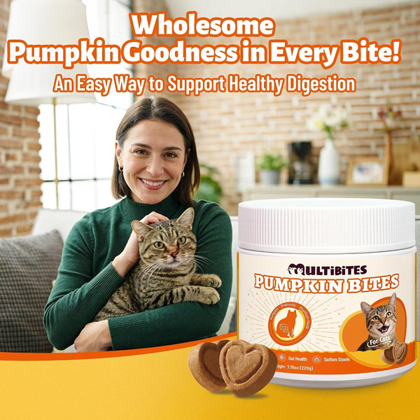 330 Bites Pumpkin Cat Treats, Natural Cat Treats Healthy with Pumpkin Powder for Cats, Psyllium Husk, Digestive Support Kitten Snacks for Stool Firm & Gut Health8