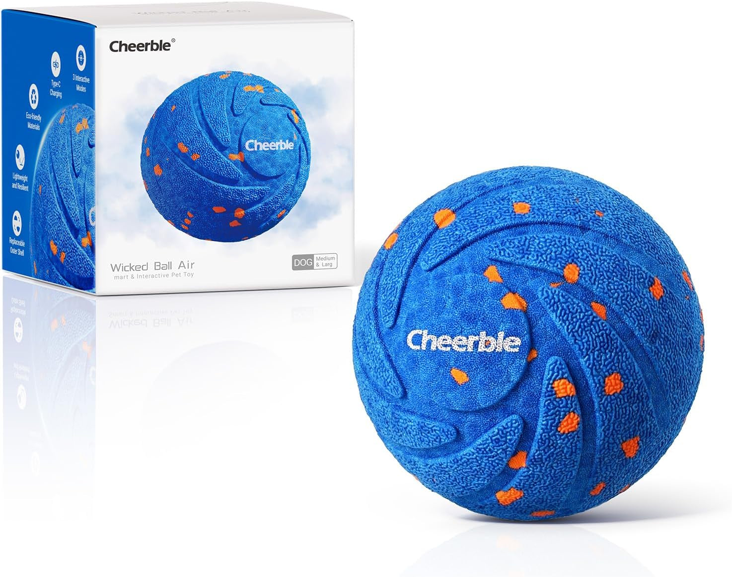 cheerble-smart-interactive-dog-toy-wicked-ball-air-automatic-moving-bouncing-and-rotating-e-tpu-material-ipx7-waterproof-rating-active-rolling-ball-for-puppy-medium-and-large-dogs