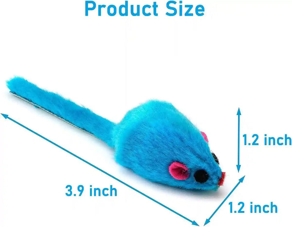 12PCS Cat Mouse Toys,Faux Fur Cat Mice Toys with Plastic Body, Interactive Catnip Toys for Indoor Cats,Perfect for Kittens, Cats, and Puppies!… | Realistic 3.9In Size with a Durable Plastic Body and Rattling Sound, Perfect for Indoor Cats, Kittens and Puppies5