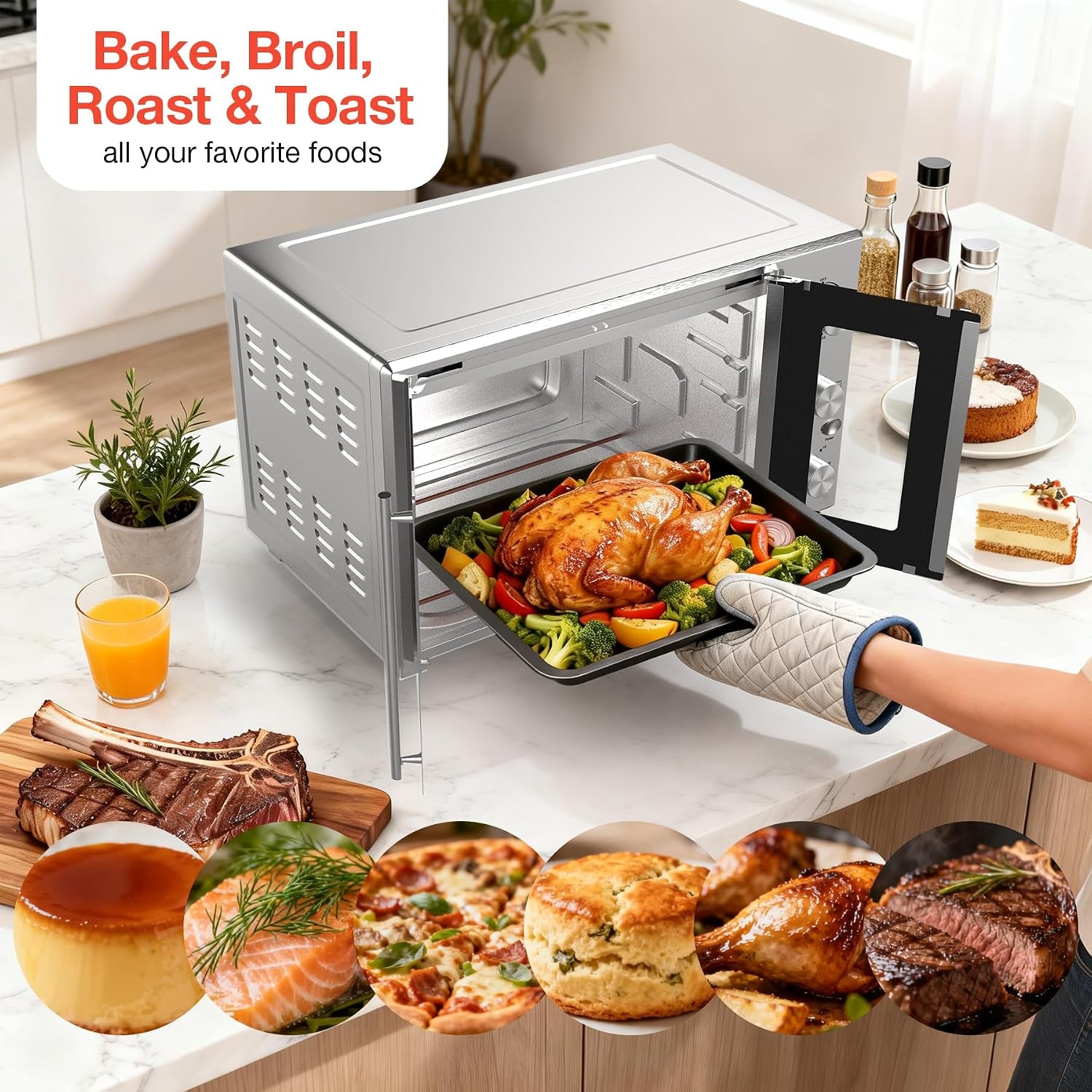 8-in-1-french-door-countertop-toaster-oven-compact-countertop-oven-with-infrared-speedheat-for-bake-broil-toast-fits-12-pizza-38l-capacity-158-482-f-temp-controls-60-min-timer-silver