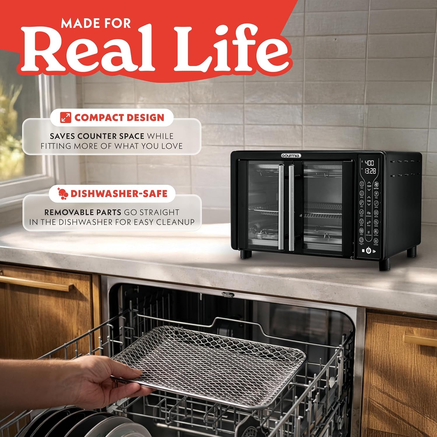 french-door-air-fryer-toaster-oven-6-slice-capacity-fryforce-360-digital-display-with-17-cooking-presets-black