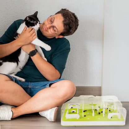 ALL for PAWS Interactive Cat Puzzle Feeder & Slow Feed Toy – Mental Stimulation Treat Dispenser Maze for Indoor Cats, Enrichment & Cat Food Toy10
