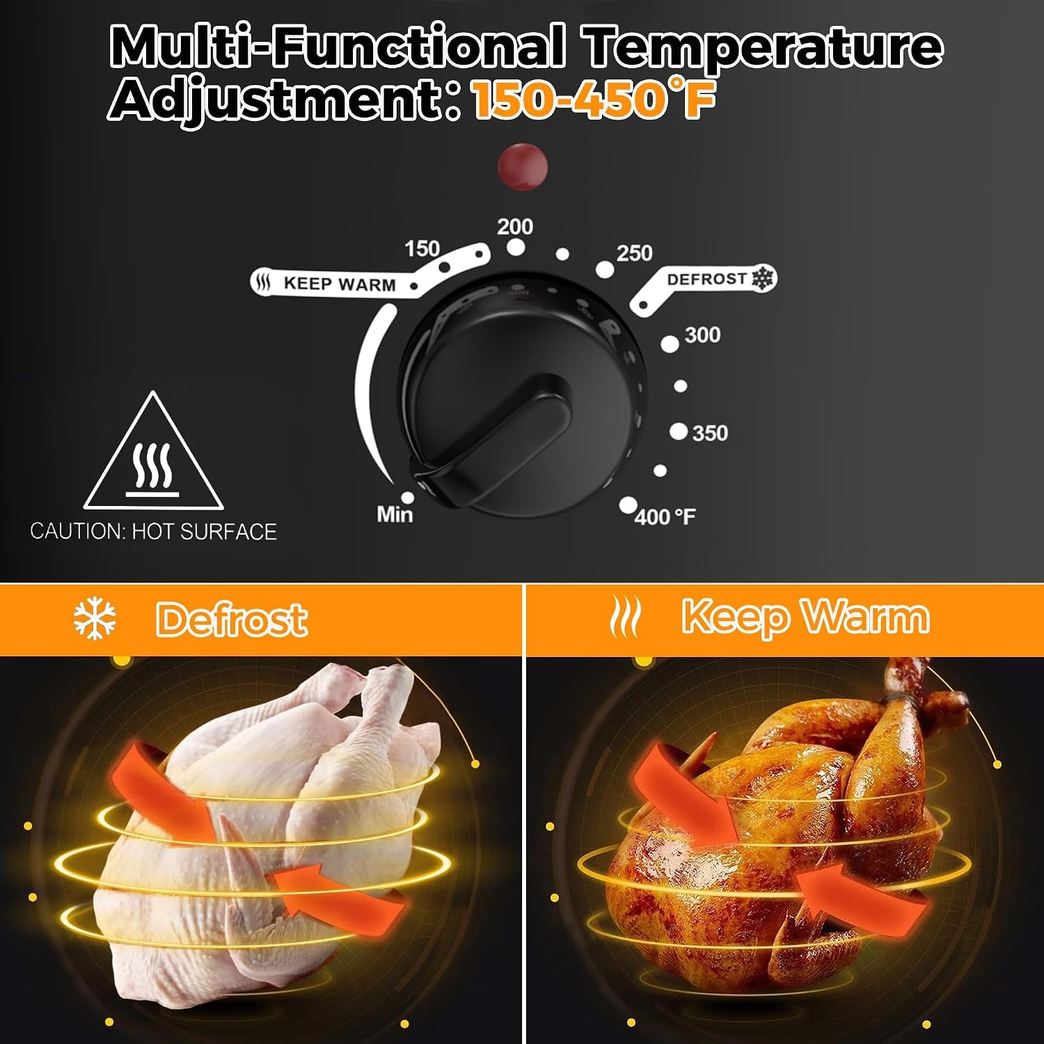 8-quart-roaster-slow-cooker-2-in-1-electric-roaster-up-to-400-f-removable-roaster-pan-easy-to-clean-black
