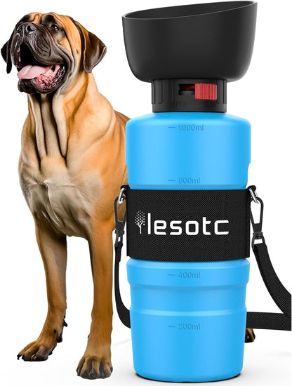 Lesotc Dog Water Bottle, Portable Water Dispenser with Travel Water Bowl, Leak Proof Pet Travel Squeeze Bottle, Puppy Essentials Dog Stuff Accessories for Outdoor Walking, Hiking, Camping27