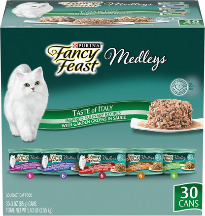 Purina Fancy Feast Seafood Classic Pate Variety Pack, 3 Oz Cans, 30-Pack11
