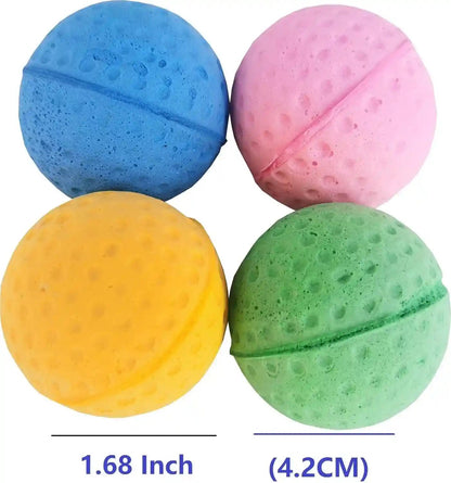 Cat Foam Ball Cat Sponge Ball Toy Soccer Toy (12Pack)2