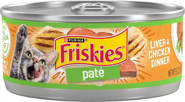 Purina Friskies Wet Cat Food Pate, Liver and Chicken Dinner - (Pack of 24) 5.5 Oz. Cans1