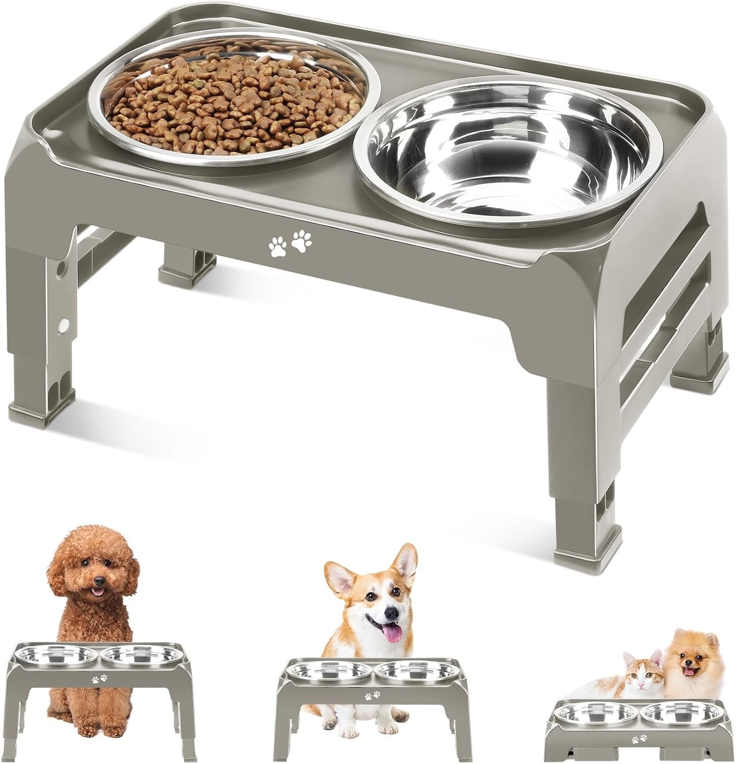 comesoon-elevated-dog-bowls-for-small-medium-dogs-3-height-adjustable-raised-stand-with-2-thick-6-stainless-steel-food-bowls-non-slip-feeder-adjusts-to-2-75-6-7-5-black