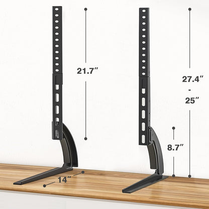 TAVR Universal Table Top TV Stand for 27-65 Inch Tvs Holds up to 88 Lbs | Height Adjustable TV Legs, Strong TV Base, Max VESA 800X500Mm, Black6