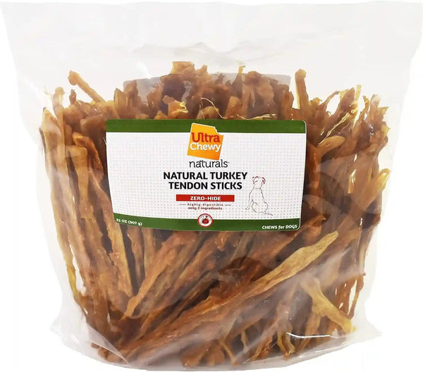 Ultra Chewy Turkey Tendon Rings for Dogs, 6 Pack | Premium All-Natural Tendons, Hypoallergenic Treats, Easy to Digest, Alternative to Rawhide10