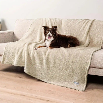 Petami Fluffy Waterproof Dog Blanket for Couch and Bed, Reversible Sherpa Pet Throw, Pee Proof Furniture Protector Sofa Cover, Washable Cat Blanket for Medium Large Dogs and Cats (Taupe Camel, 60X80)32