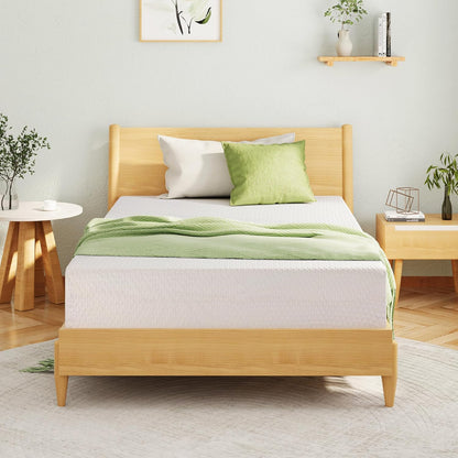 EGOHOME Full Size Memory Foam Mattress 8 Inch, Green Tea, Medium Firm | Bed Mattress in a Box, Cooling Green Tea Gel, Pressure Relief, Certipur-Us Certified, Fiberglass Free, 75''L X 54''W, White2