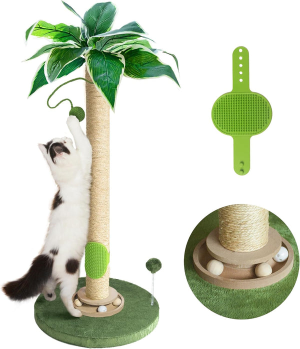Fantasreen Cat Scratching Post 28 Inches Small Cat Tree Tower with Hammock, Cat Toy Wooden Interactive Condo for Kitten and Adults Cat8