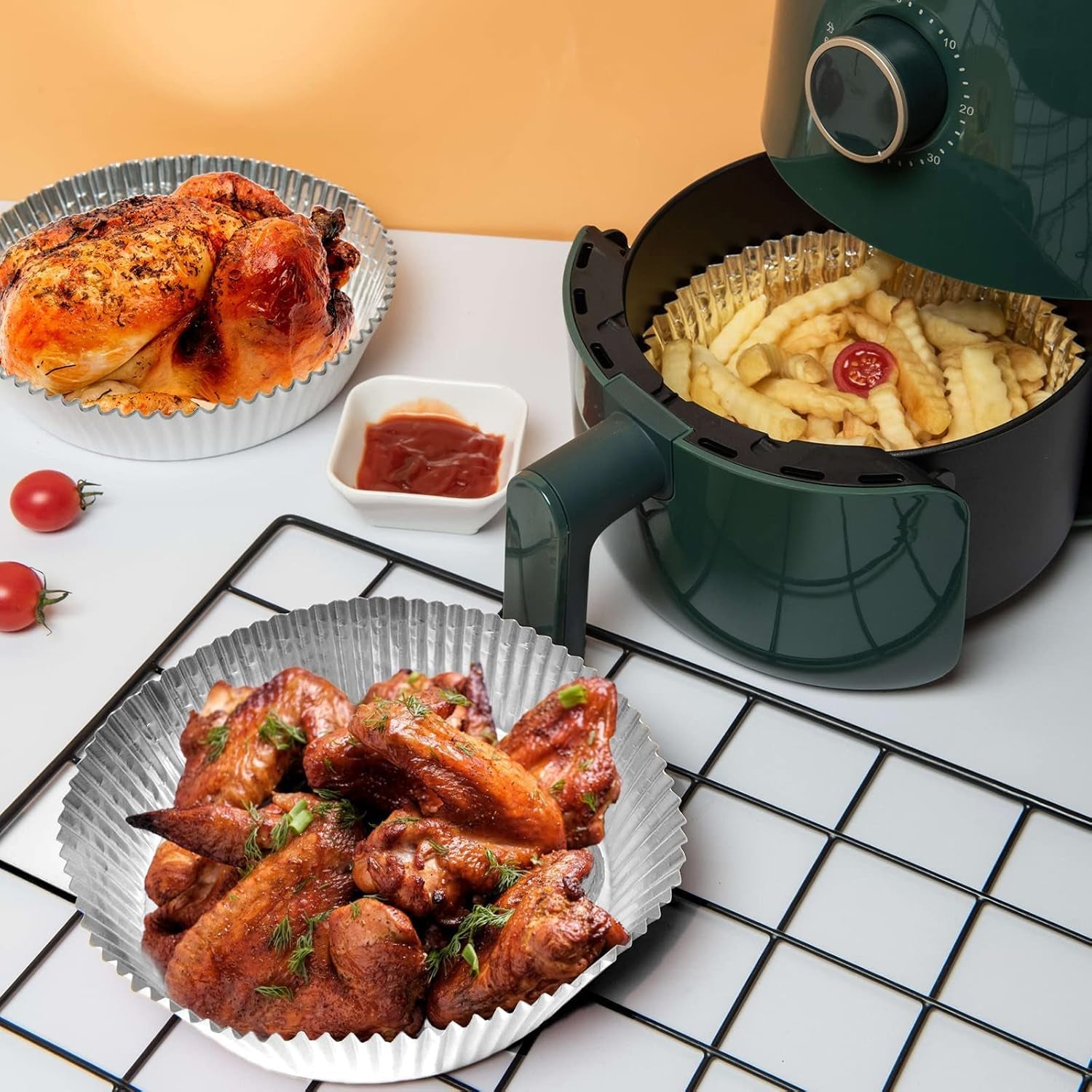 100pcs-aluminum-foil-air-fryer-liners-air-fryer-disposable-paper-liner-6-3-oil-proof-water-proof-sheets-non-stick-food-grade-aluminum-foil-for-baking-frying-grilling-roasting-microwave