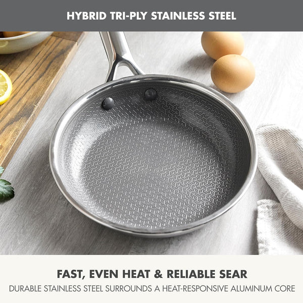 Hybrid 8" Stainless Steel Frying Pan, Ceramic Nonstick Skillet | APEX Tri-Ply Pan, Pfas-Free Thermobond Nonstick, Induction & All Cooktop Compatible, Dishwasher & Oven Safe to 850F, Silver5