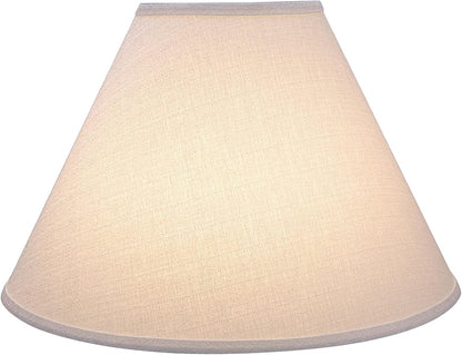Transitional Hardback Empire Shaped Spider Construction Lamp Shade, 18" Wide (7" X 18" X 12 1/2"), off White2