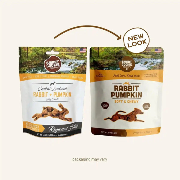 Smart Cookie Healthy Soft Dog Treats - Rabbit & Pumpkin - Grain Free Limited Ingredient Training Treats for Dogs with Sensitive Stomach & Allergies, Natural Novel Protein, Made in the USA (5Oz.)10