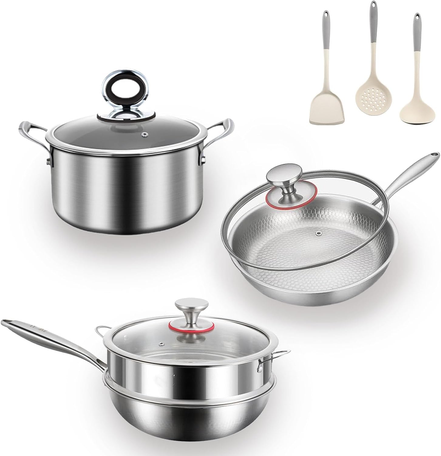 titanium-pans-set-for-cooking-titanium-frying-pan-titanium-soup-pot-and-titanium-wok-with-steamer-non-toxic-titanium-hammered-pro-skillet-pfas-pfoa-ptfe-free-cookware-dishwasher-oven-safe