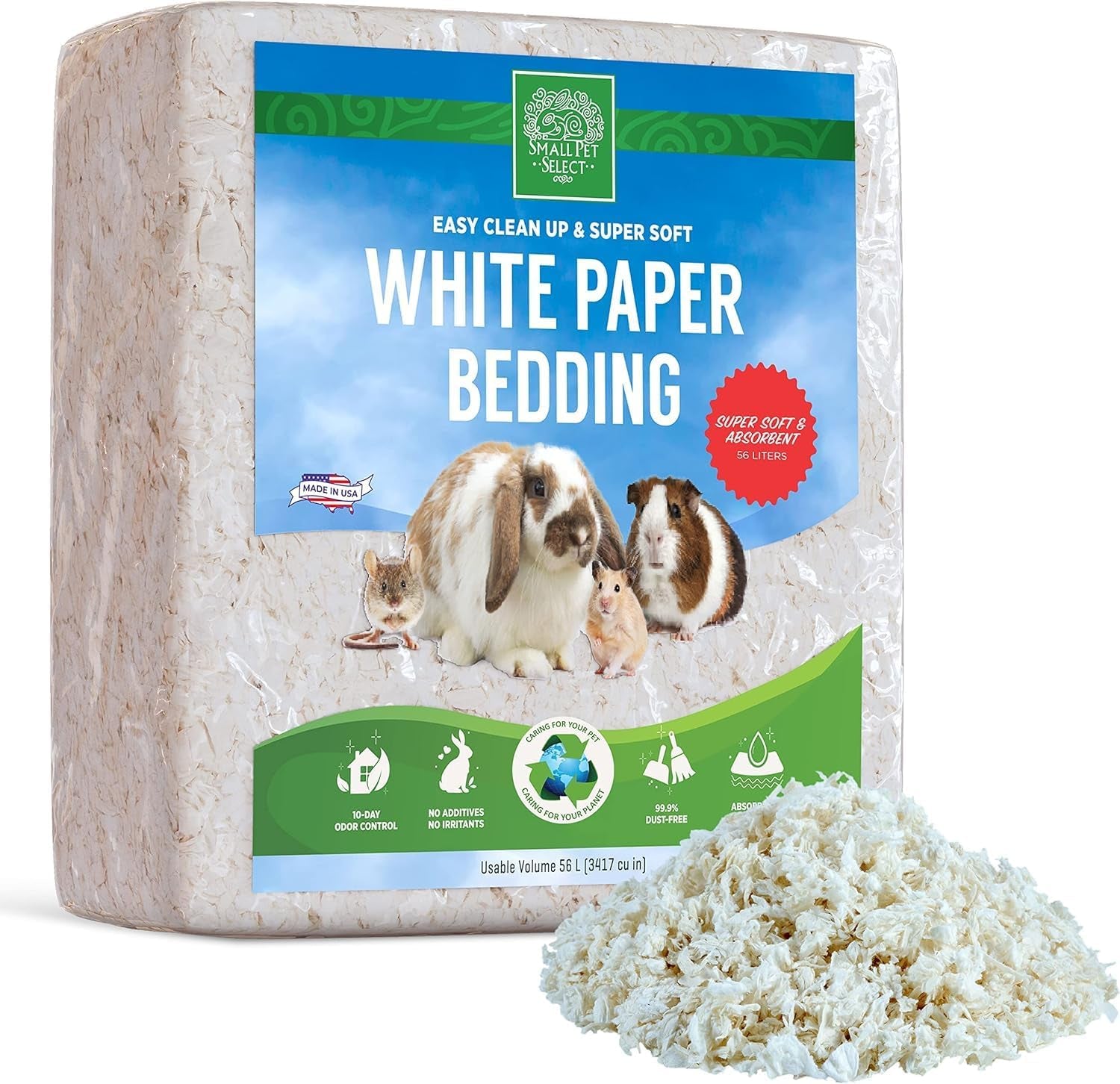 small-pet-select-unbleached-white-paper-bedding-178l-soft-absorbent-natural-bedding-odor-control-made-in-usa-for-guinea-pigs-rabbits-hamsters-small-pets