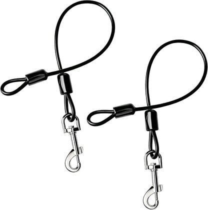 Chew Proof Dog Leash, 2 Pack Metal Cable Lead Collar Extender Non-Tangle Connect Dog Leash for Teething Puppies Small Medium and Large Dogs for Collars and Harnesses (5Mm, M)1