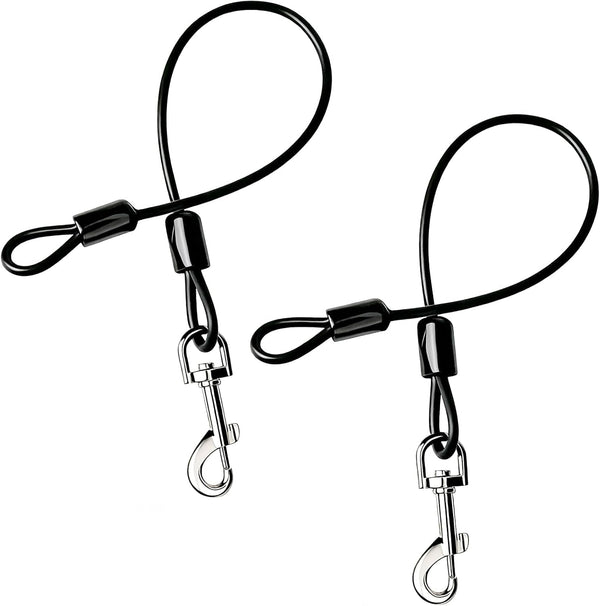 Chew Proof Dog Leash, 2 Pack Metal Cable Lead Collar Extender Non-Tangle Connect Dog Leash for Teething Puppies Small Medium and Large Dogs for Collars and Harnesses (5Mm, M)1
