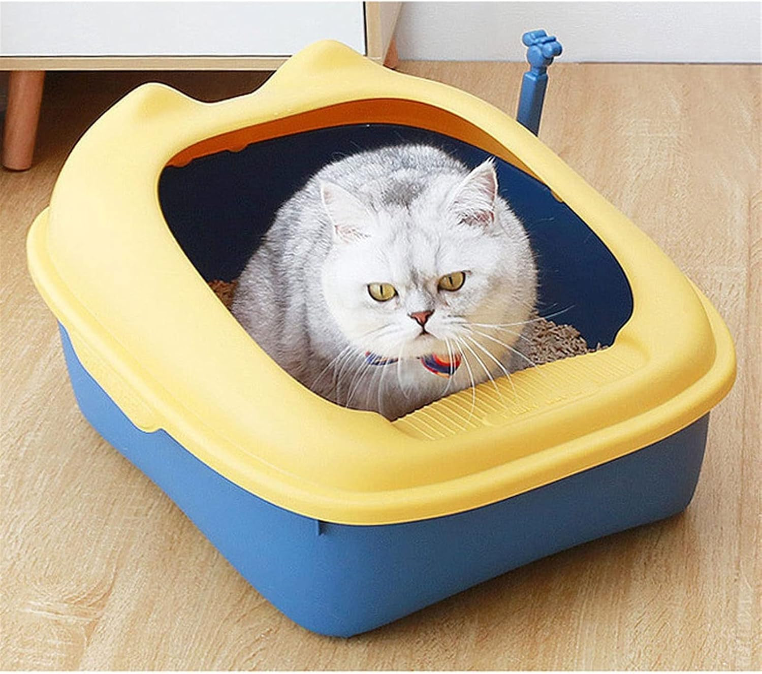 dog-potty-training-toilet-oversized-cat-litter-tray-detachable-frame-with-shovel-no-overflow-box-with-bright-plastic-surface-treatment-no-sprinkler-toileta