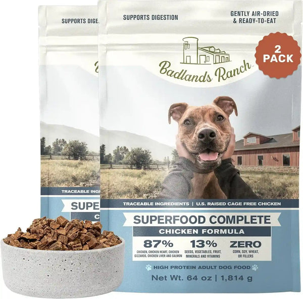 BADLANDS RANCH by Katherine Heigl – Superfood Complete Air-Dried Beef Dog Food – High Protein with Superfoods for Daily Wellness & Consistent Nutrition – 24 Oz10