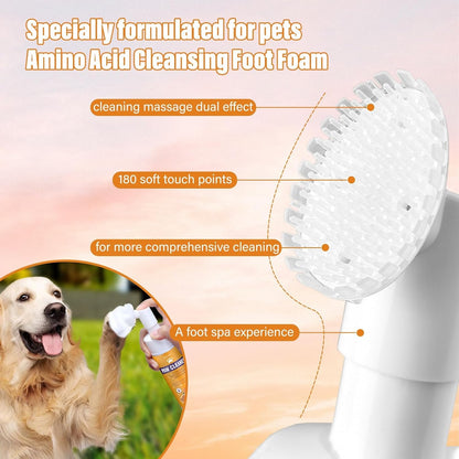 Paw Cleaner for Dogs and Cats,Magic Foam - Clean Paws No-Rinse Foaming Cleanser-Dry Shampoo, Foot Cleaner Brush - with Rose Extract, Odor Control Wash - Good for Puppy2
